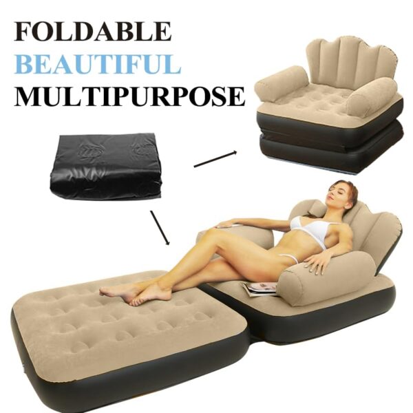 51e12f1wziL Luxury Inflatable Lounge Chair & Foldable Air Mattress for Outdoor Camping
