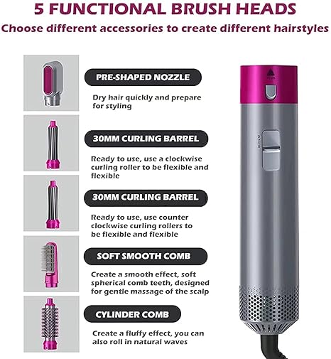 61mZQmk+zaL._SX466_ 5-in-1 Ionic AirStyler – No Extreme Heat Damaging Blow Dryer & Volumizer