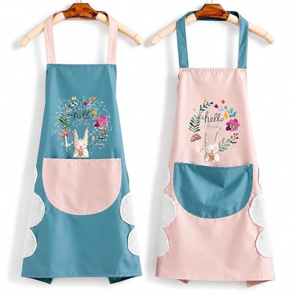 61xONPgQO7L._SX679_ Premium Waterproof Kitchen Apron with Adjustable Neck Strap and Pockets