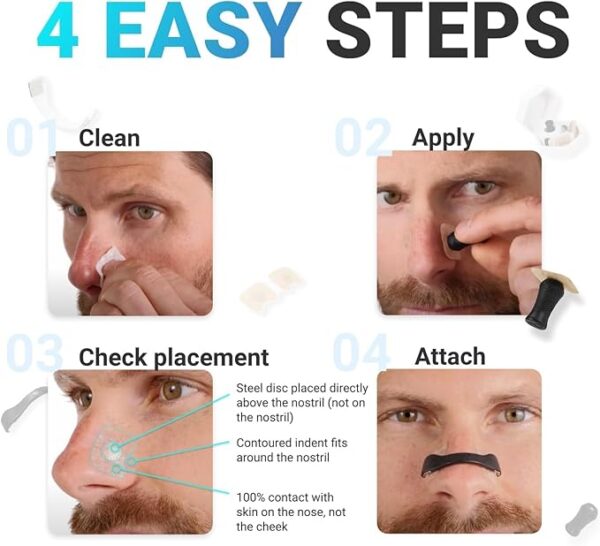61zNRFktxFL._SX679_ Universal Fit External Magnetic Nose Clip & Breathing Expansion Strips Set