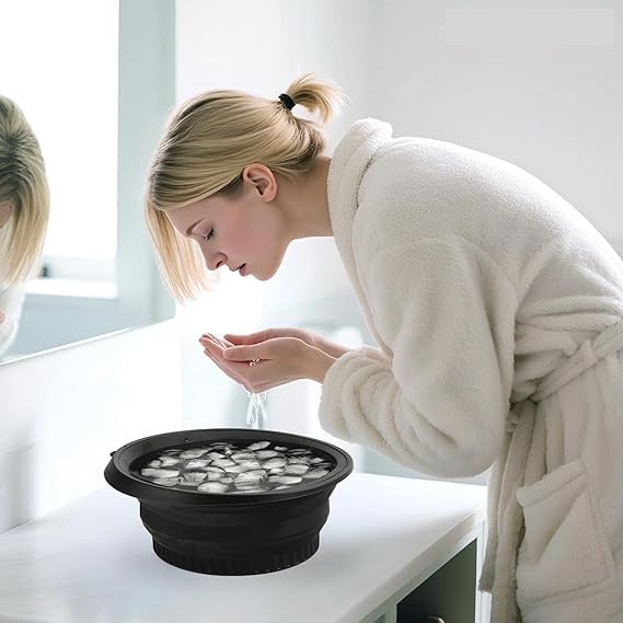 71hDyuiPiFL._SX569_ Portable Silicone Ice Facial Bowl for Face Dip & De-Puffing – Black