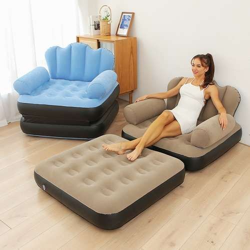 -OqL4Xjj6qcpFx10GCMs Luxury Inflatable Lounge Chair & Foldable Air Mattress for Outdoor Camping