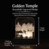 2 Golden Temple Amritsar 7-Inch LED Table Lamp with Black Base