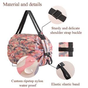 31WwcDyT0DL Foldable Supermarket Shopping Bag | Waterproof Large Capacity Travel Grocery Tote
