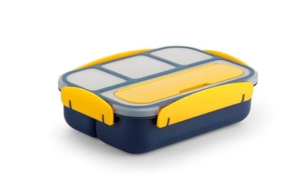 31mKVcCTYFL._SX569_ High-Capacity Bento Lunch Box with Spoon & Fork | Break-Resistant Kids Tiffin Box