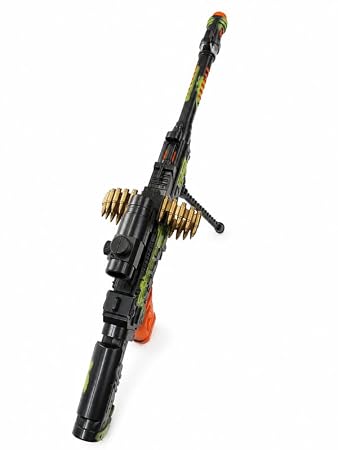 41fbJNbWKuL._SY450_ Multi-Feature Military Combat Toy Rifle with Flashing LEDs & Moving Barrel Action