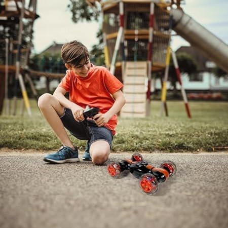 41sI-RtBP-L High-Speed Remote Control Stunt Car – Double-Sided 360° Rotating RC Flip Car
