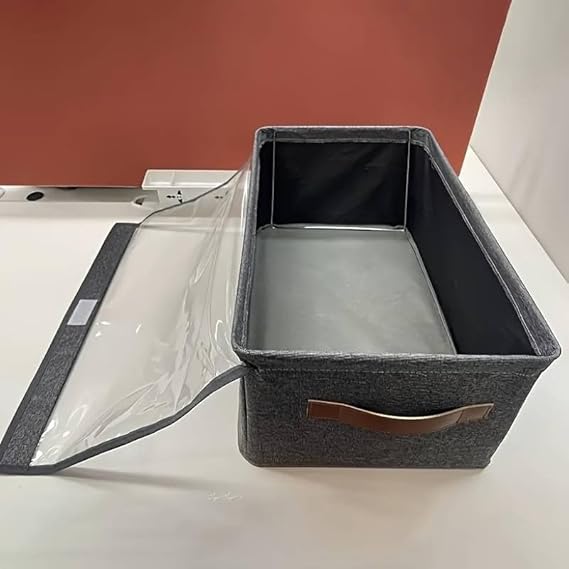 513tS015LvL._SX569_ Folding Storage Box with Lid | Collapsible Clothes & Wardrobe Organizer Bins