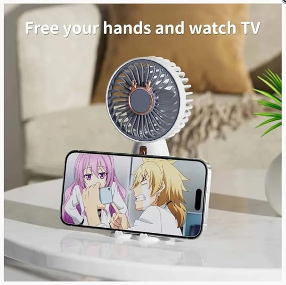 518whvyVQkL._SX569_ Premium Mini Rechargeable Handheld Fan with USB Charging Dock