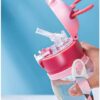 Kids Water Bottle with Cute Cartoon Design | Leakproof Sipper Bottle with Straw & Adjustable Strap
