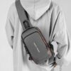 51oUy9gQRQL Multifunctional Crossbody Bag for Men and Women | Waterproof PU Leather Sling Bag with Multi-Pockets