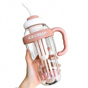 Stylish 1200ml High-Capacity Infuser Bottle | Flip-Top Lid Leakproof Sipper for Fitness & Travel