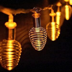 Heavy-Duty Metal Orbs LED Fairy Lights | Auto-Connectable Festive Multicolor Decorative Lighting Strip