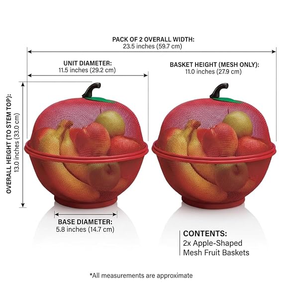 619uNKX+LcL._SX569_ Creative Apple-Shaped Fruit Basket with Folding Lid for Kitchen Counter