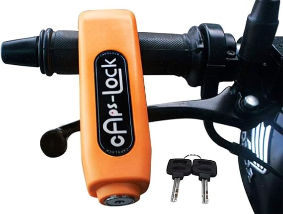 61Dv50cdLtL._SX569_ Motorcycle Handlebar Lock with Keys – Universal Scooter Brake Grip Security Lock