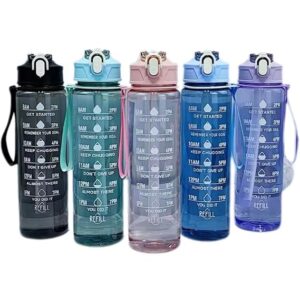 61FMmlkI2yL._SX569_ Unbreakable Daily Hydration Tracker Bottle with Comfortable Carry Handle