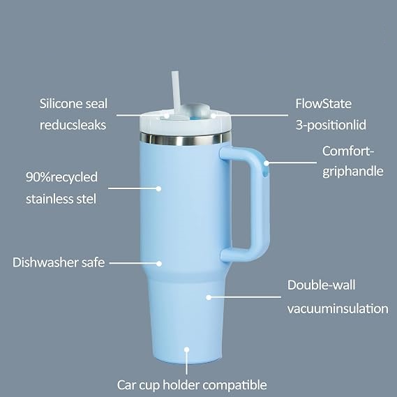 61KBZGwigIL._SX569_ Rust-Proof Stainless Steel Coffee Tumbler with Splash-Resistant Slider Lid