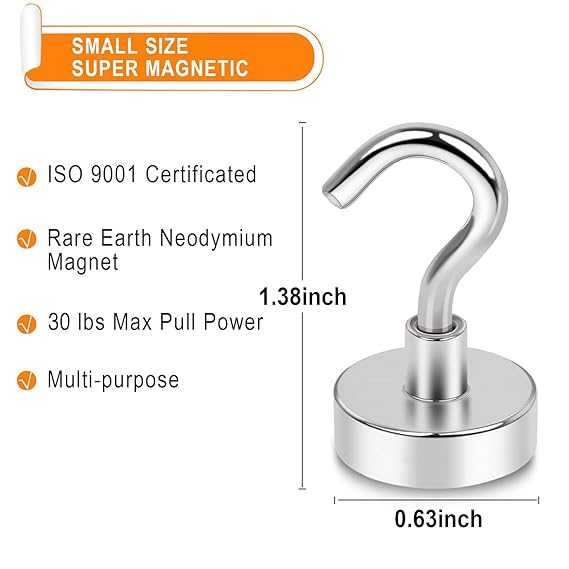 61L2qv4cPeL._SX569_ Premium Heavy-Duty Magnetic Storage Hooks for Metal Surfaces and Tools- Set of 5