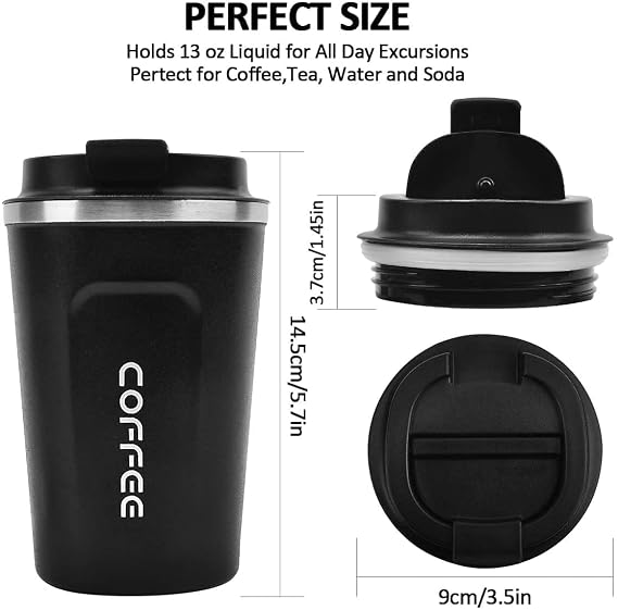 61MAXECdVwL._SX569_ Reusable Thermal Coffee Mug with Splash-Proof Lid – Leakproof Stainless Steel Tumbler