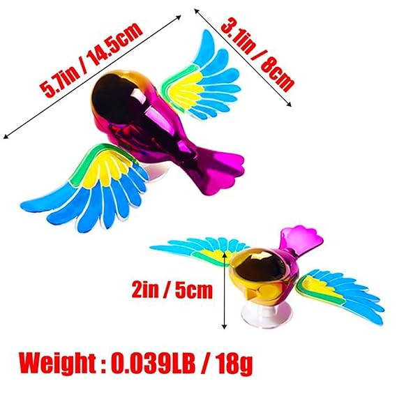 Multicoloured 3D Auto Flapping Wing Bird Car Roof Bonnet Ornament & Bike Accessory