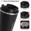 61YQZkKeAHL._SX569_ Reusable Thermal Coffee Mug with Splash-Proof Lid – Leakproof Stainless Steel Tumbler