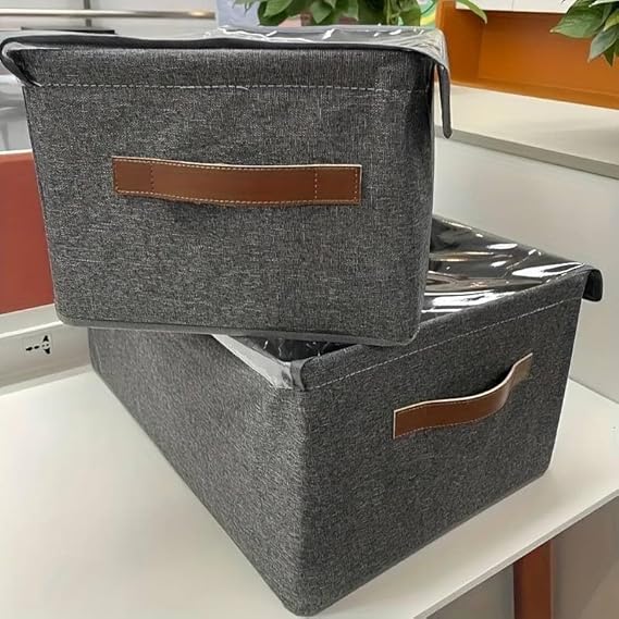 61Zn3y-TvsL._SX569_ Folding Storage Box with Lid | Collapsible Clothes & Wardrobe Organizer Bins