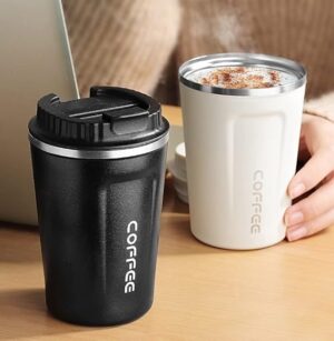 Reusable Thermal Coffee Mug with Splash-Proof Lid – Leakproof Stainless Steel Tumbler