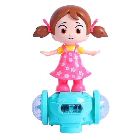 61hoPdXCE4L._SY450_ Musical Dancing Girl Doll Toy | 360-Degree Rotating Bump & Go Toy with LED Lights