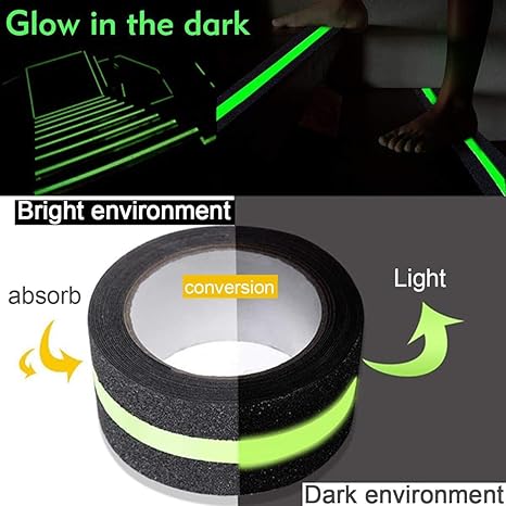 61rDWZvq8yL._SX466_ Premium Luminous Glow-in-the-Dark Self-Adhesive Safety Tape