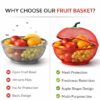 61v6fhqoiQL._SX569_ Creative Apple-Shaped Fruit Basket with Folding Lid for Kitchen Counter
