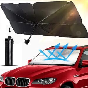Heavy Duty Heat Protection Car Sunshade Umbrella | Puncture-Proof Rib Design