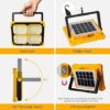 Premium Portable LED Solar Work Light – Rechargeable Emergency Lantern with Power Bank