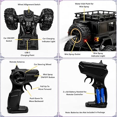 71TU7hegpSL._SY450_ Ultra-Large Remote Control Monster Truck | Deep-Tread Off-Road RC Car