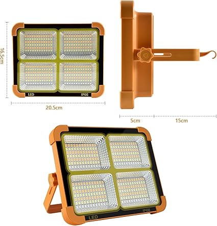Premium Portable LED Solar Work Light – Rechargeable Emergency Lantern with Power Bank