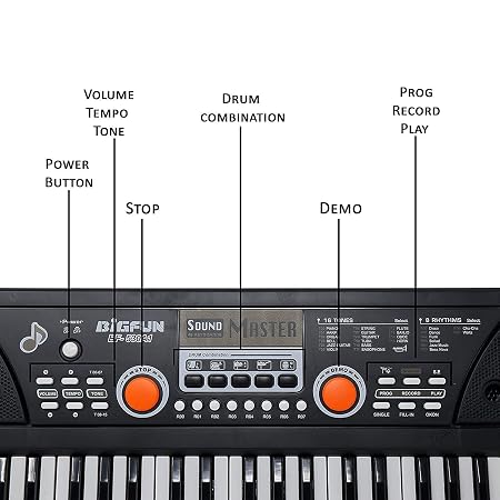 71kwl63OXEL._SY450_ Portable Digital Piano Keyboard for Beginners & Kids