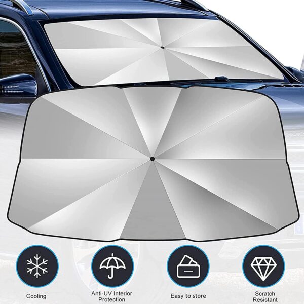 71qxdcZ9HCL._SL1500_ Heavy Duty Heat Protection Car Sunshade Umbrella | Puncture-Proof Rib Design