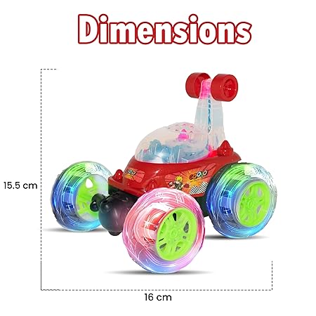 360° Rotating RC Stunt Car Toy | Rechargeable Multidirectional Stunt Vehicle with LED Lights