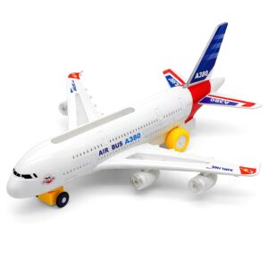Musical Airplane Toy for Kids | Electric Bump & Go Aeroplane with 3D LED Lights & Flight Sounds