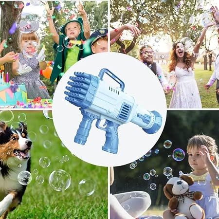 71yeJZCICEL._SY450_ Premium Automatic Electric Bubble Gun Blower for Parties, Picnics & Lawn Play