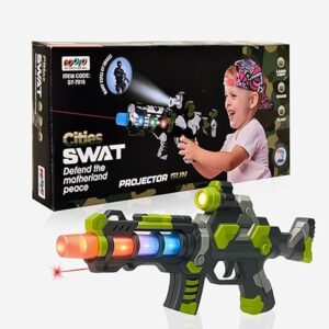 Projection Gun Toy with Vibrant Image Slides | Light & Sound Toy Gun for Kids