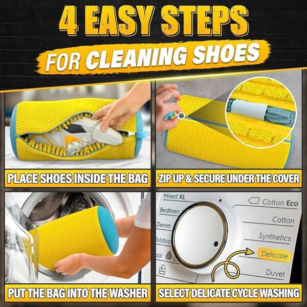 81I-GQ2FSFL._SX679_ Reusable Sneaker Laundry Bag with Fluffy Fibers for Deep Mechanical Cleaning