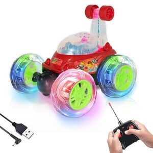 81vt3dnv8UL._SY450_ 360° Rotating RC Stunt Car Toy | Rechargeable Multidirectional Stunt Vehicle with LED Lights