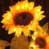 -Nv1VuHOKjazrtU4m-Tz Vibrant Solar LED Sunflower Pathway Lights | Durable Outdoor Flower Decor Stakes for Garden & Lawn-Set of 2