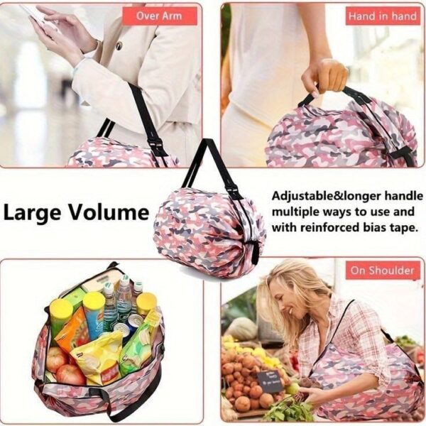 -OHfzBPALuIewEawxJfZ Foldable Supermarket Shopping Bag | Waterproof Large Capacity Travel Grocery Tote