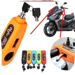 Motorcycle Handlebar Lock with Keys – Universal Scooter Brake Grip Security Lock
