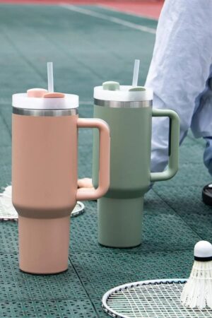 Rust-Proof Stainless Steel Coffee Tumbler with Splash-Resistant Slider Lid