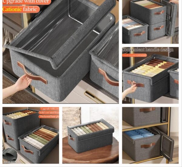 -OUYG_xMKL3IuKep_9nz Folding Storage Box with Lid | Collapsible Clothes & Wardrobe Organizer Bins