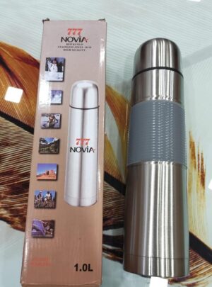Premium 1L Stainless Steel Thermo Flask | 24 Hours Cold & 12 Hours Hot Water Bottle