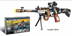 Multi-Feature Military Combat Toy Rifle with Flashing LEDs & Moving Barrel Action