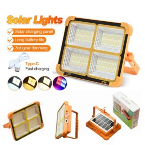Premium Portable LED Solar Work Light – Rechargeable Emergency Lantern with Power Bank